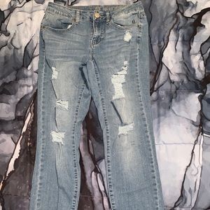 light wash blue jeans